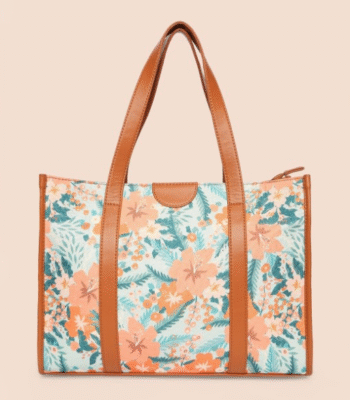Floral Printed Shopper Tote Bag